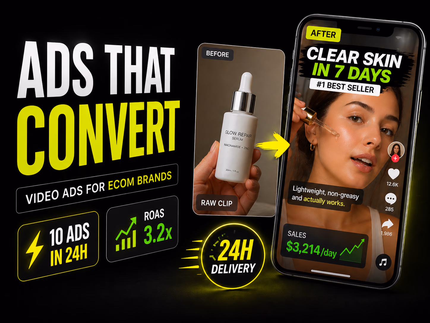 AI-powered ad creatives — delivered in 24h so you can test new ideas immediately